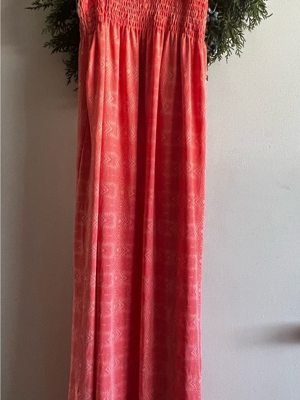 Southern Breeze coral Smocked dress